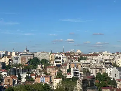 a view of a city with many buildings at Belgrade Waterfront - Beograd na vodi Lux Apartman in Belgrade