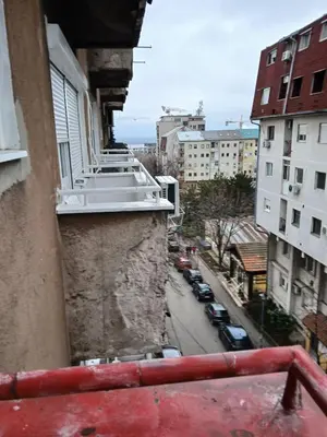 a view of a city street from a building at Martin in Belgrade