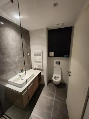 a bathroom with a sink and a toilet at BW VERDE LUX in Sajmište