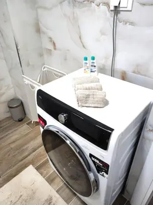 a toaster oven on a counter in a bathroom at Magenta New Belgrade in Belgrade