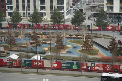 a model of a park in a city at Best Apartments-Aqua-Belgrade Waterfront in Belgrade