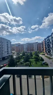 a view from a balcony of a city with buildings at Urban studio in Bežanija
