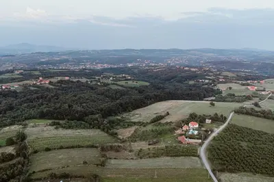 an aerial view of a house on a hill at Uzivancija in Lazarevac