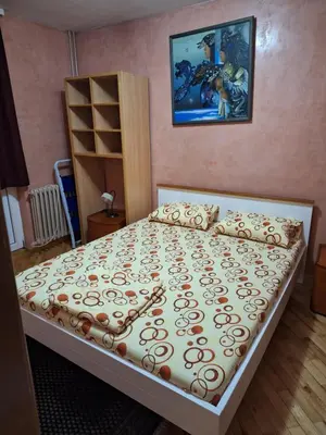 a bedroom with a bed and a picture on the wall at Dream 2 in Belgrade
