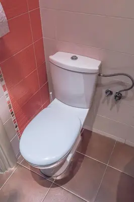 a white toilet in a bathroom with a shower at Tesla Museum Residence in Belgrade