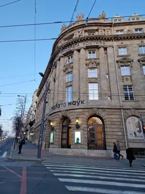 a building on the corner of a street at Belgrade City Center Apartment in Belgrade