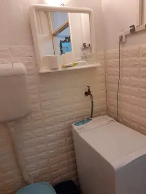 a small bathroom with a toilet and a window at Sobe Aerodrom in Surčin