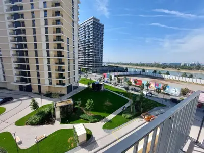a view from a balcony of a city with buildings at Apartman IrMa in Sajmište