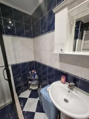 a bathroom with a sink and a toilet at Malina in Belgrade