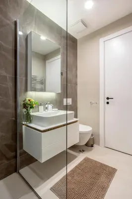 a bathroom with a sink and a mirror at Leo Urban Lux, comfort - Central Stay, Free Garage in Belgrade