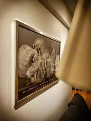 a picture of a skull on a wall at Nevski Apartment in Belgrade