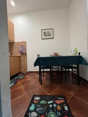 a living room with a ping pong table in a room at M&L downtown apartment in Sajmište