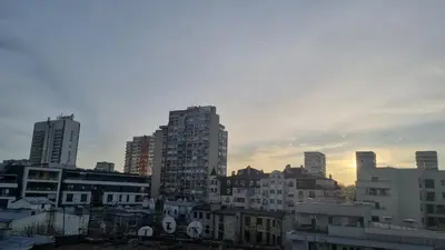 a view of a city with tall buildings at Sky Loft in Belgrade