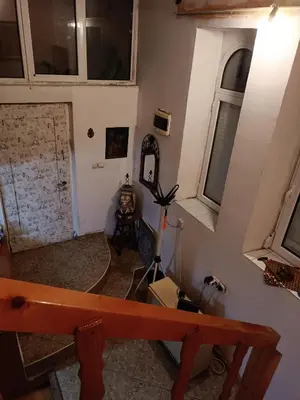 an overhead view of a room with a table and windows at Maravilja 7 in Belgrade