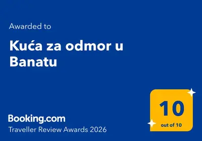 a yellow box with the number on it at Kuća za odmor u Banatu in Debeljača