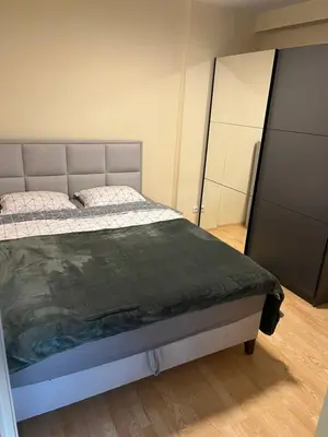 a bedroom with a large bed and a closet at My Pier in Bele Vode