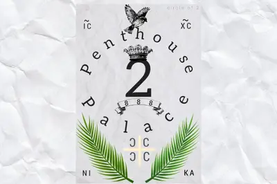 a sign with a clock with a bird on it at Penthouse Palace in Belgrade