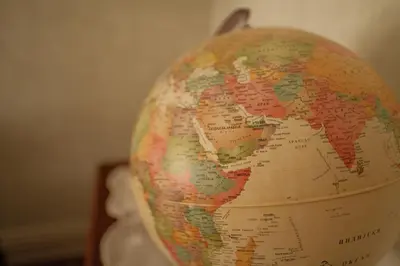 a close up of a globe of the world at Zemun Center LUX 3 bedroom in Belgrade