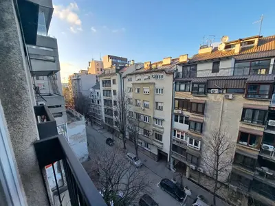 a view from a balcony of a city with buildings at Ema's Cosy apartment in Belgrade