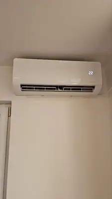 a ceiling mounted air conditioner in a room at Modern apartment - quiet street in Belgrade