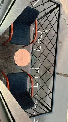an overhead view of two chairs and a table at Apartman Comfort Beograd in Belgrade