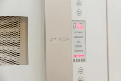 a close up of a control panel on a wall at Apartment Barcelona in Belgrade