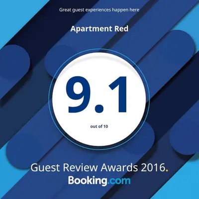 a flyer for the revision awards red bookning event at Apartment Red in Belgrade