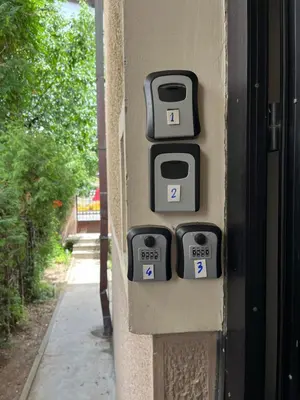 a meter on the side of a building at İstanbul apartment 2 in Belgrade