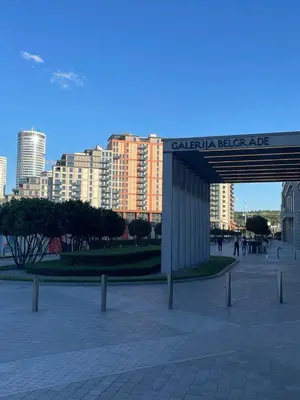 a building with a sign that reads california bicycle age at Best View Belgrade Waterfront in Belgrade