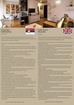 a page of a brochure for a home builds warehouse at Goldy in Belgrade