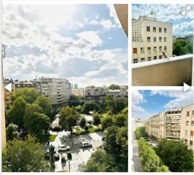 a collage of images of a city with buildings at Belgrade Central 532- Obilicev Venac in Belgrade