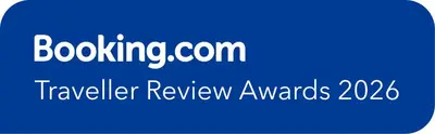 a blue sign that says boatingcom traveler review awards at Genex Gate in Belgrade