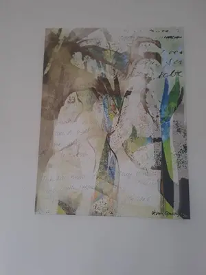 a close up of a painting of a person at Apartment Ivon in Belgrade