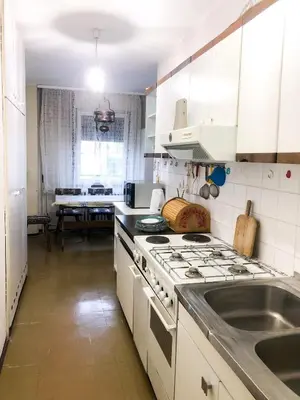 a kitchen with a stove and a sink at Maki NBG in Belgrade