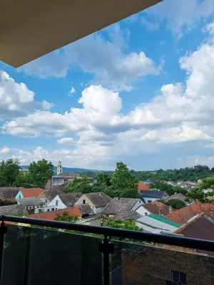 a view of a city from a balcony at The nest 31 in Irig