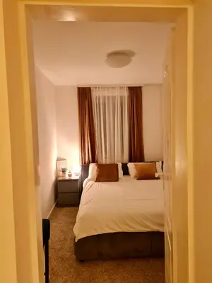 a bedroom with a bed and a window at Osho in Smederevo