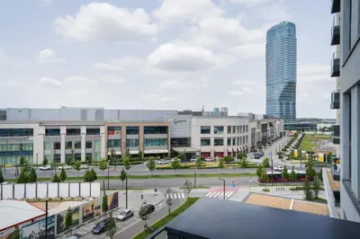 an aerial view of a city with buildings at Libera Luxe Residence in Belgrade