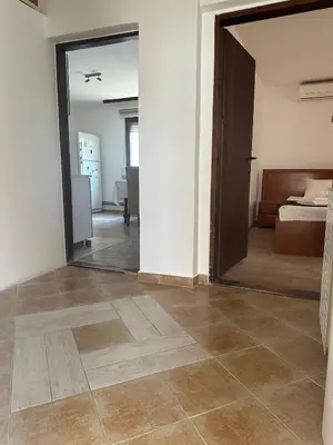 a room with a mirror and a bed and a bedroom at BIRDS apartmani in Belgrade