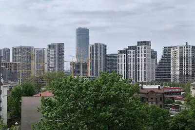 a view of a city with tall buildings at 150sqm 3BDR Family apartment in central Belgrade in Belgrade