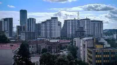 a view of a city with tall buildings at Spacious 3BDR Central apartment near Terazije & BW in Belgrade