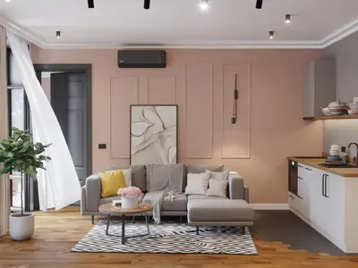 a living room with a couch and a table at Mibu Apartments in Belgrade
