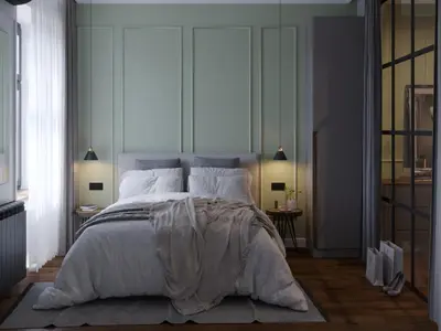 a bedroom with a bed with white sheets and pillows at Mibu Apartments in Belgrade