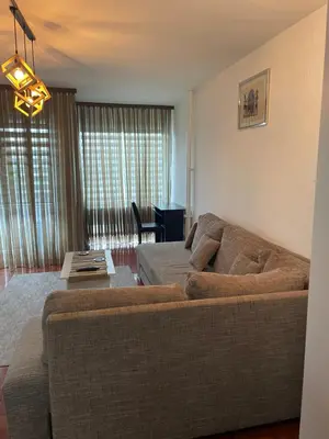 a living room with a couch and a table at Arena 23 in Novi Beograd