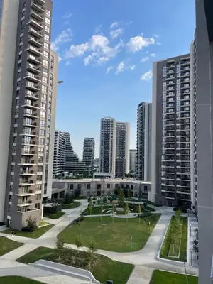 a view of a city with tall buildings at Belgrade Waterfront - Verde Studio in Sajmište