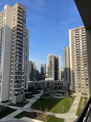 a view of a city skyline with tall buildings at Belgrade Waterfront - Verde Studio in Sajmište