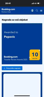 a screenshot of a page of a website at Popovic in Ub