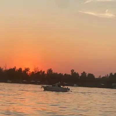 Beautiful houseboat on the Sava river