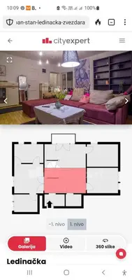 two pictures of a living room and a kitchen at Zvezda in Karaburma