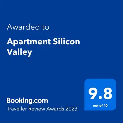 a blue screen with the text awarded to appointmentilation valley at Apartment Silicon Valley in Belgrade