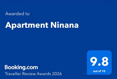 a blue sign with the words appointment minivan on it at Apartment Ninana in Belgrade